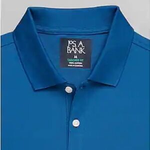 NWT JoS. A. Bank Tailored Fit Solid Pique Polo - Bright Blue